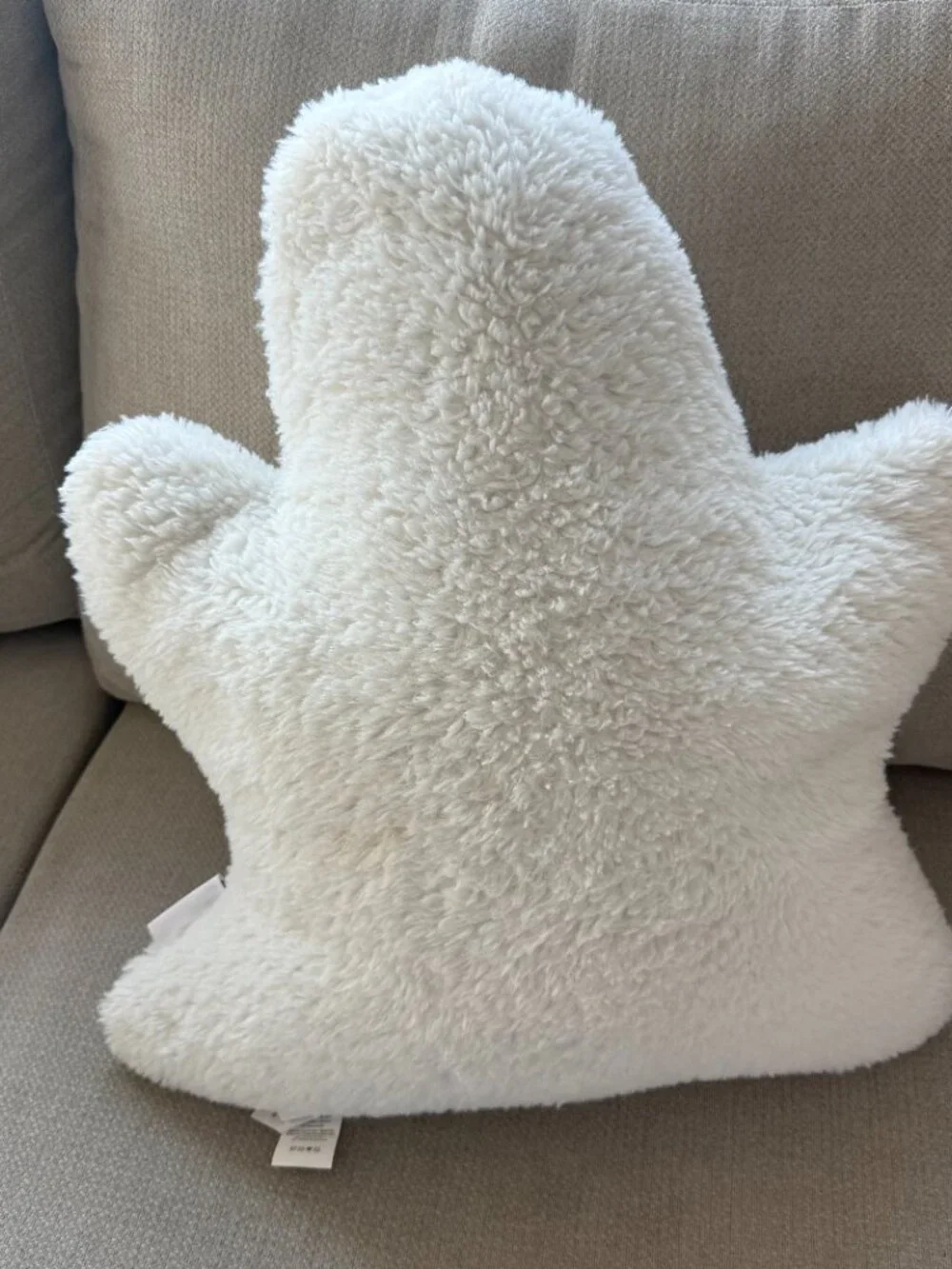 Novogratz Halloween Decoration Ghost Shaped Sherpa Plush Soft Throw Pillow 21”